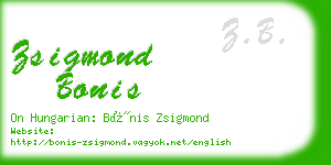 zsigmond bonis business card