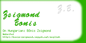zsigmond bonis business card
